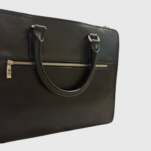 ⁠⁠Lucentini Monochrome Leather Briefcase